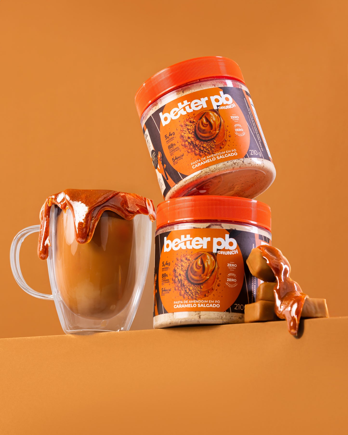 Pasta de Amendoim em Pó Crunch Caramelo Salgado - 210g