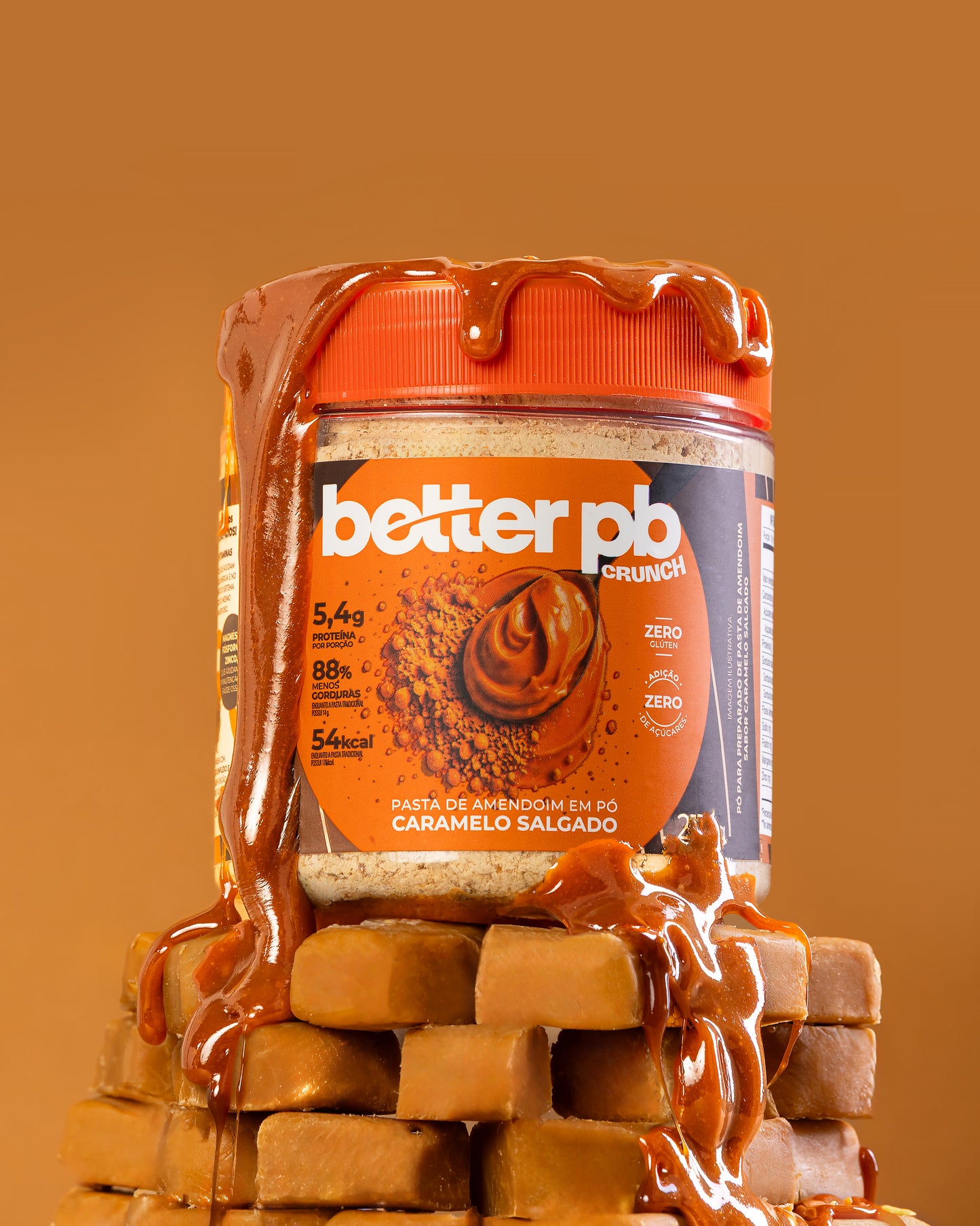 Pasta de Amendoim em Pó Crunch Caramelo Salgado - 210g